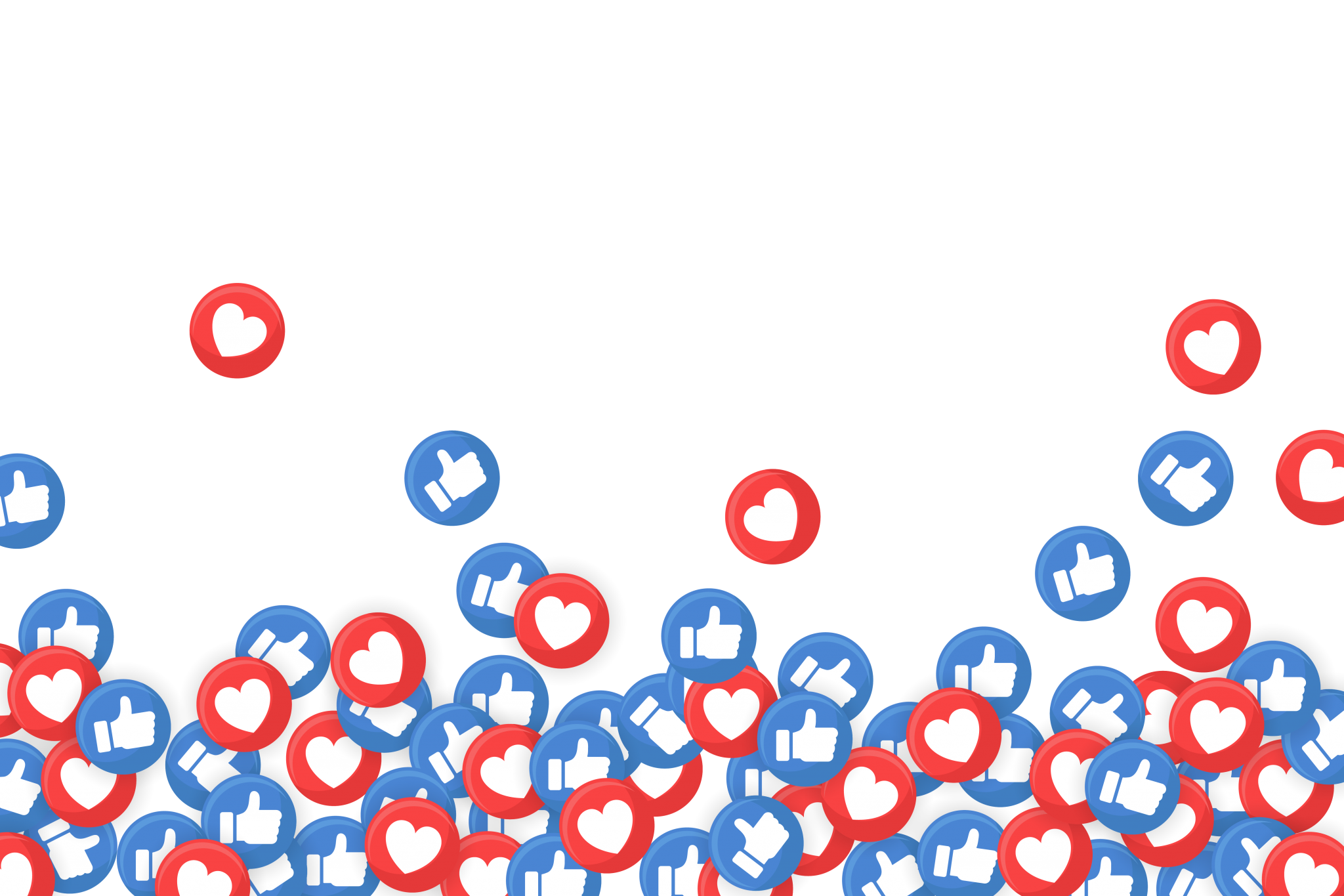 Social Media Hearts and Likes