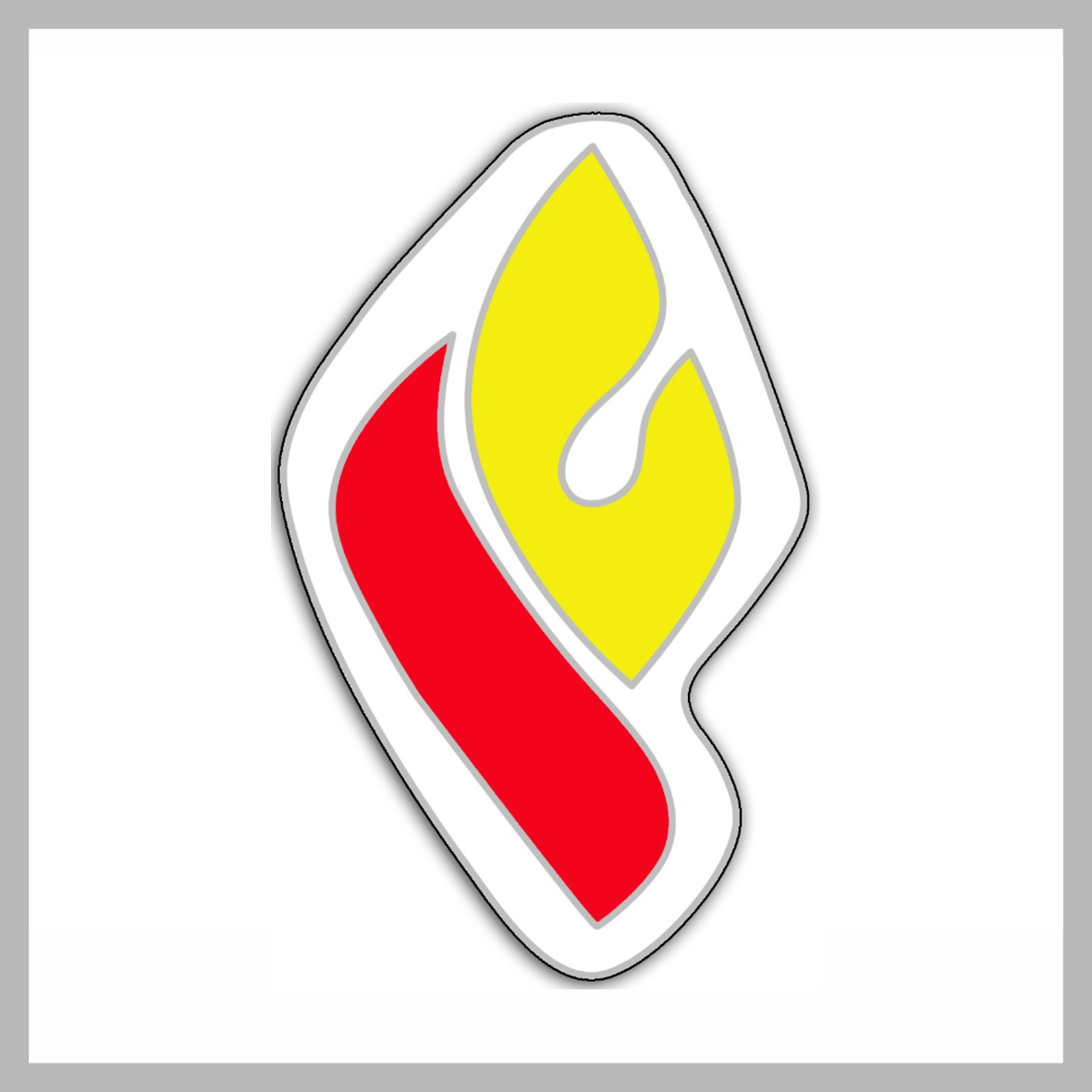 Logo KLFV in Farbe auf weiß, quadratisch, grau umrandet