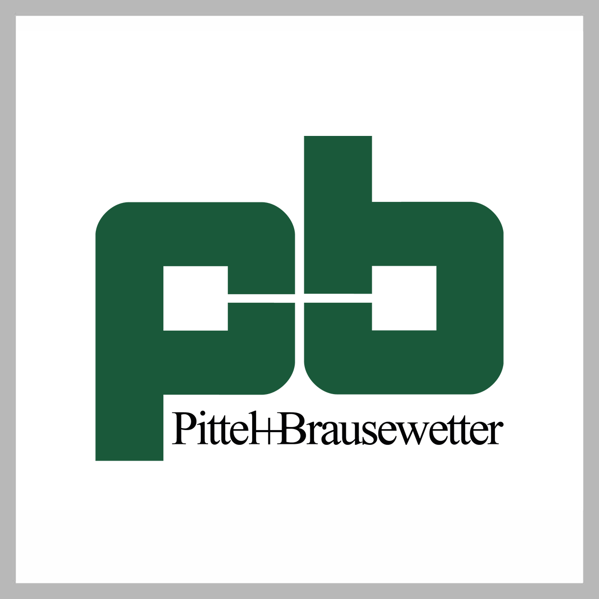 Logo Pittel+Brausewetter in Farbe auf weiß, quadratisch, grau umrandet